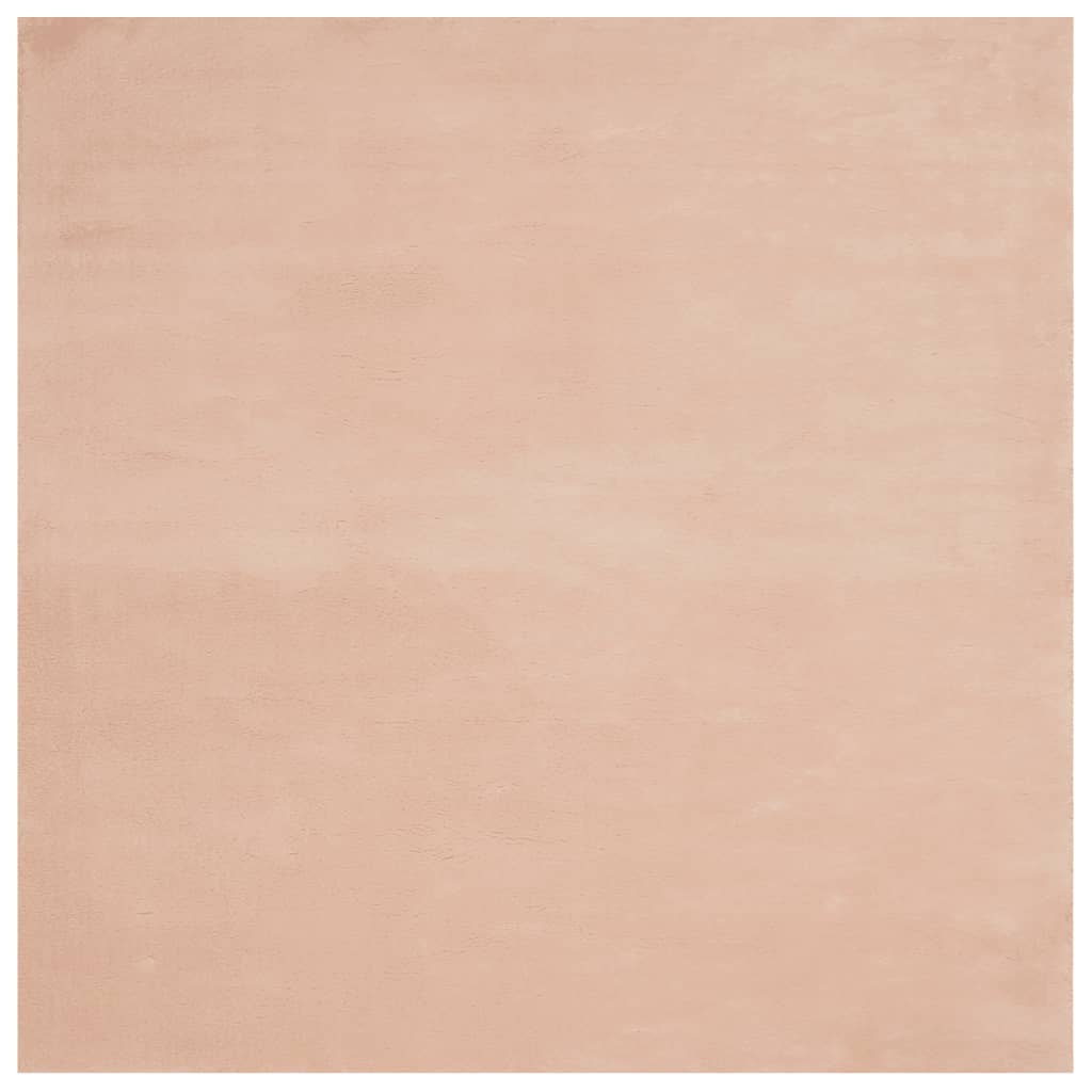 Teppich HUARTE Kurzflor Weich und Waschbar Blassrosa 200x200 cm