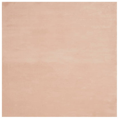 Teppich HUARTE Kurzflor Weich und Waschbar Blassrosa 200x200 cm