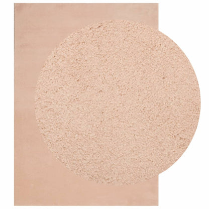 Tappeto a pelo corto HUARTE, morbido e lavabile, rosa pallido, 200x280 cm