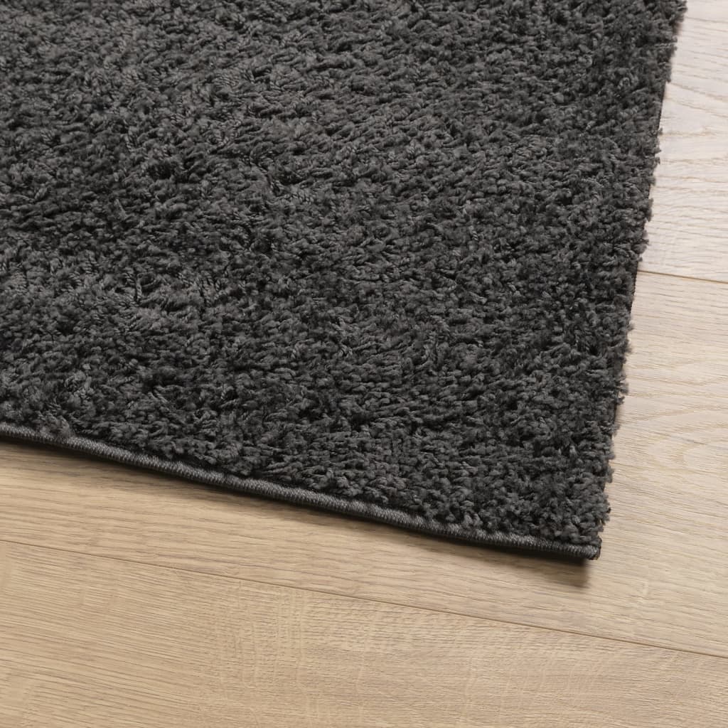 Teppich Shaggy Hochflor Modern Anthrazit 80x150 cm