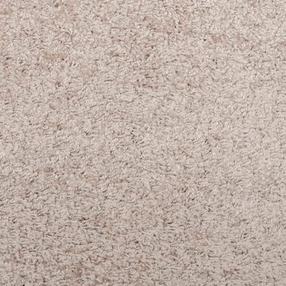 Shaggy-Teppich PAMPLONA Hochflor Modern Beige 120x120 cm