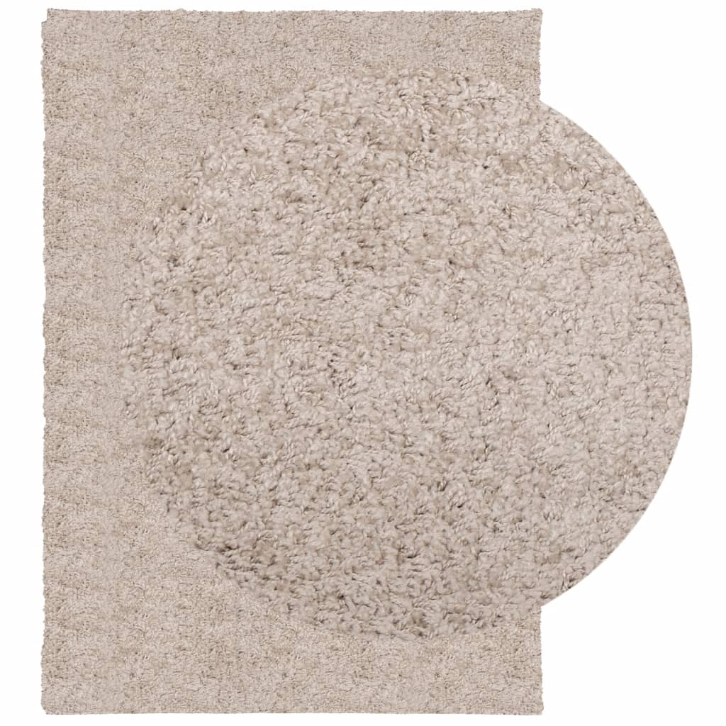 Tappeto Shaggy PAMPLONA a pelo lungo moderno beige 120x170 cm
