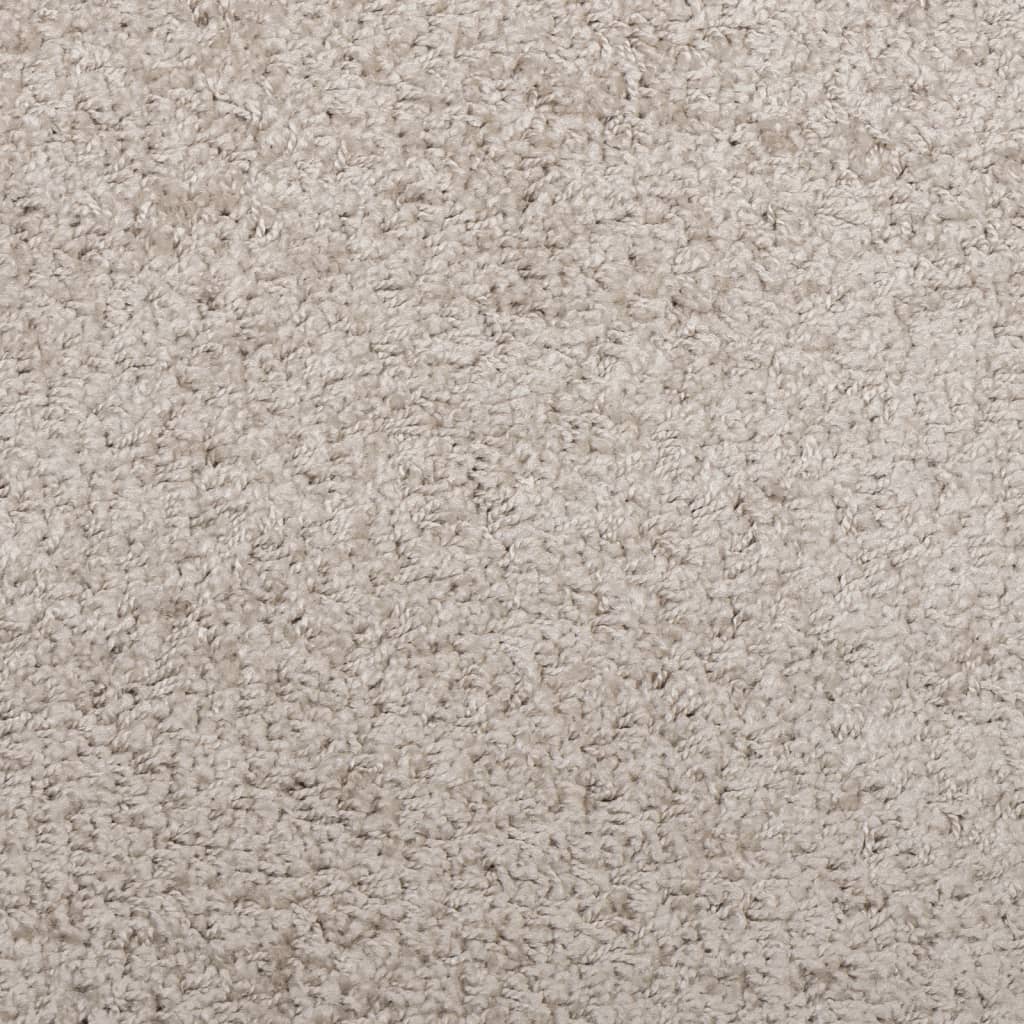 Shaggy-Teppich PAMPLONA Hochflor Modern Beige 140x200 cm