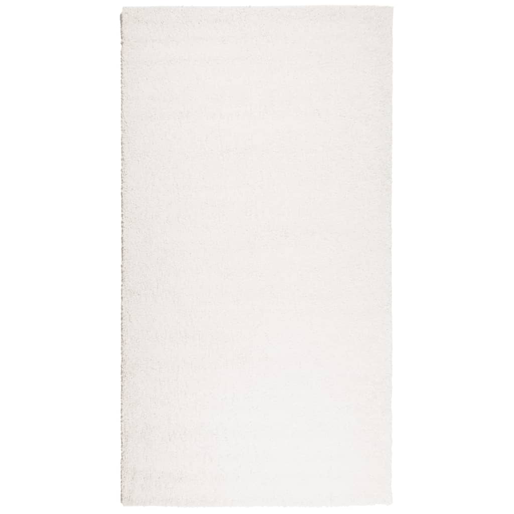 Teppich Shaggy Hochflor Modern Creme 60x110 cm