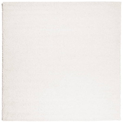 Teppich Shaggy Hochflor Modern Creme 120x120 cm