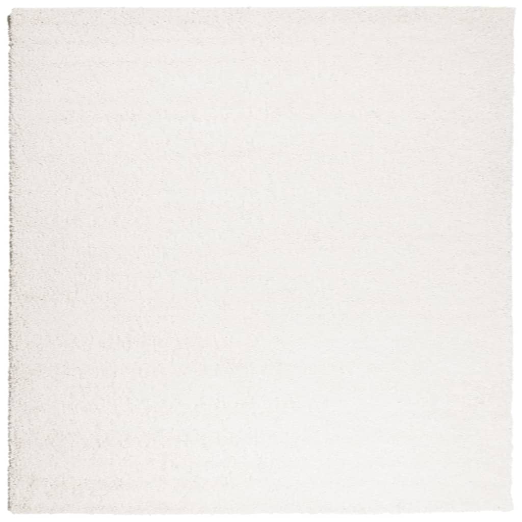 Teppich Shaggy Hochflor Modern Creme 240x240 cm