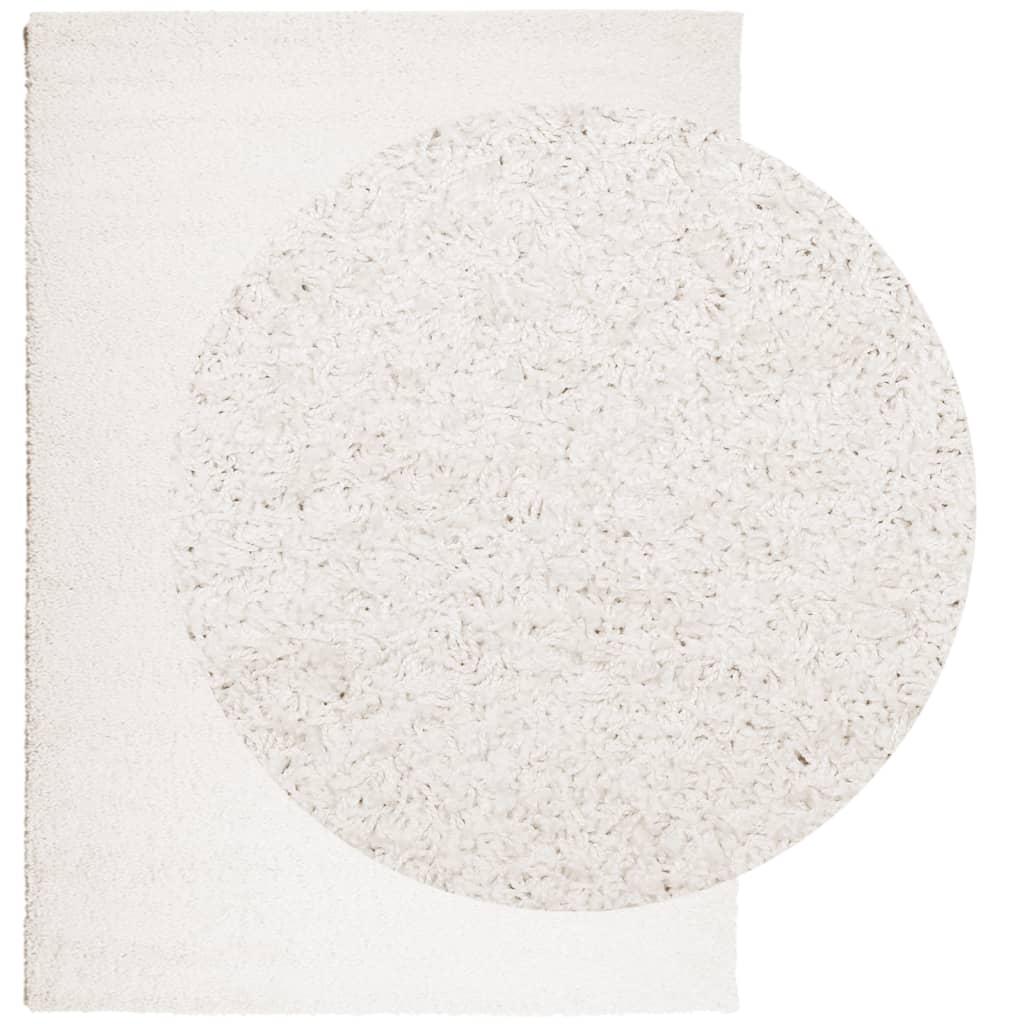 Teppich Shaggy Hochflor Modern Creme 240x340 cm