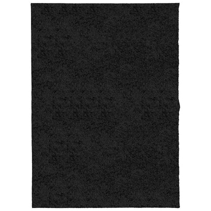 Shaggy-Teppich PAMPLONA Hochflor Modern Schwarz 140x200 cm