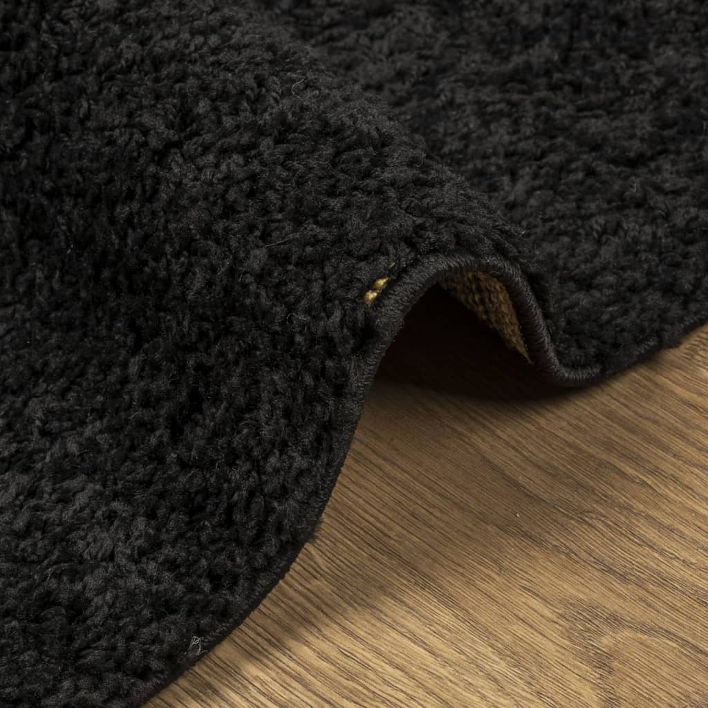 Shaggy-Teppich PAMPLONA Hochflor Modern Schwarz 300x400 cm