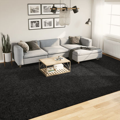 Shaggy-Teppich PAMPLONA Hochflor Modern Schwarz 300x400 cm