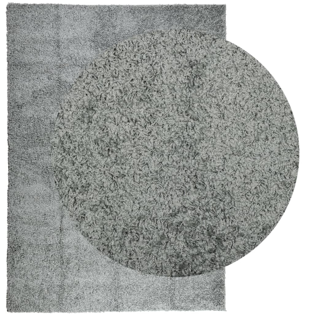 Teppich Shaggy Hochflor Modern Grün 200x280 cm