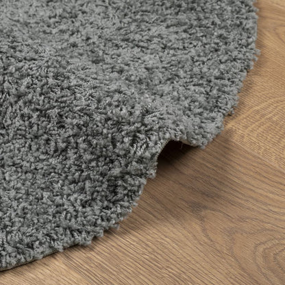 Teppich Shaggy Hochflor Modern Grün Ø 120 cm