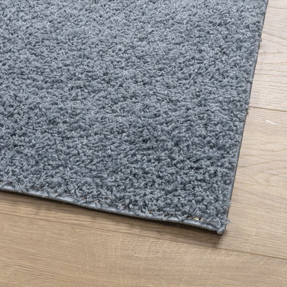 Teppich Shaggy Hochflor Modern Blau 60x110 cm