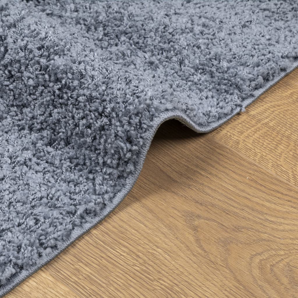 Teppich Shaggy Hochflor Modern Blau 60x110 cm