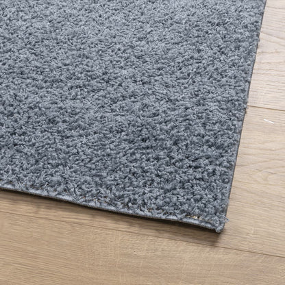 Teppich Shaggy Hochflor Modern Blau 140x200 cm