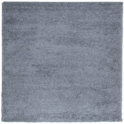 Teppich Shaggy Hochflor Modern Blau 160x160 cm