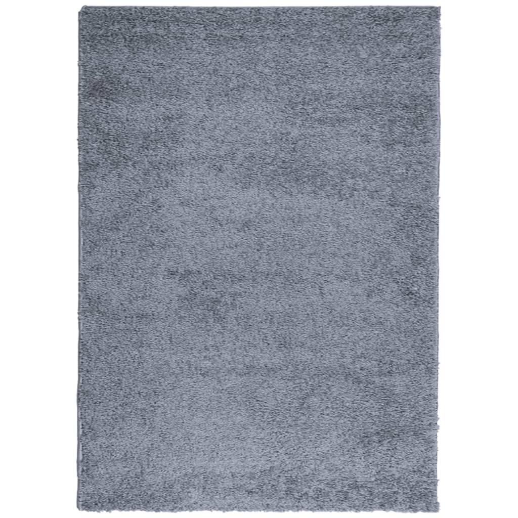 Teppich Shaggy Hochflor Modern Blau 200x280 cm