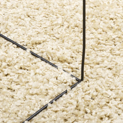 Teppich Shaggy Hochflor Modern Golden Ø 80 cm