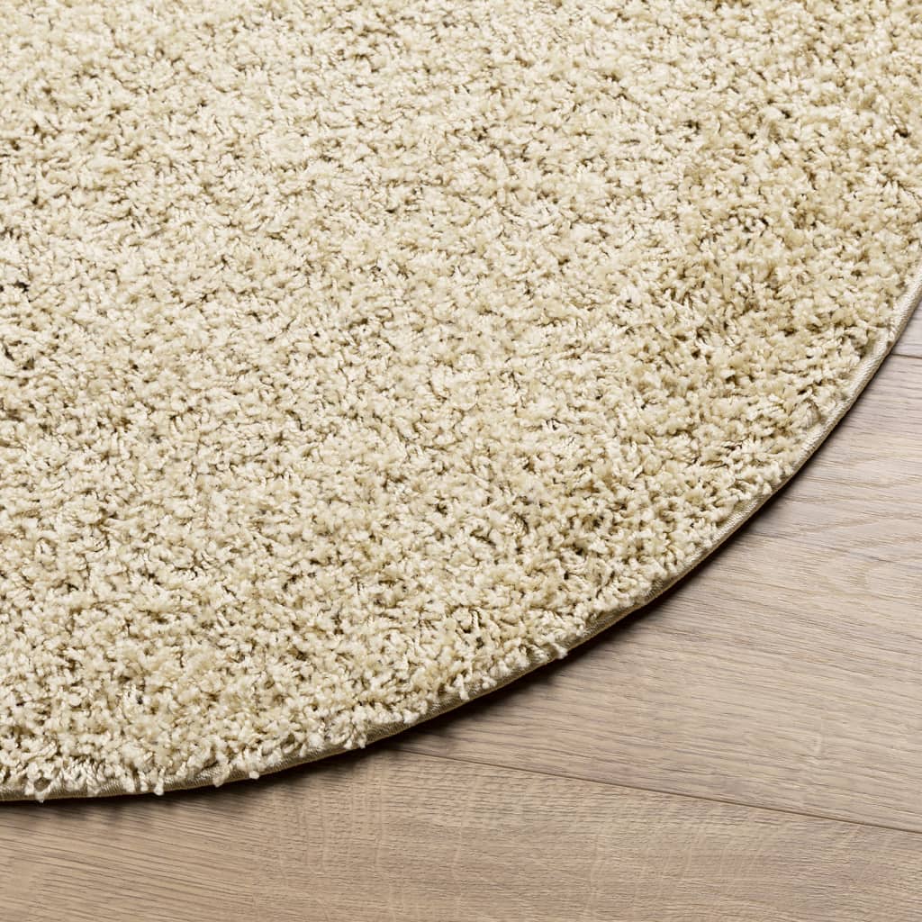 Teppich Shaggy Hochflor Modern Golden Ø 120 cm