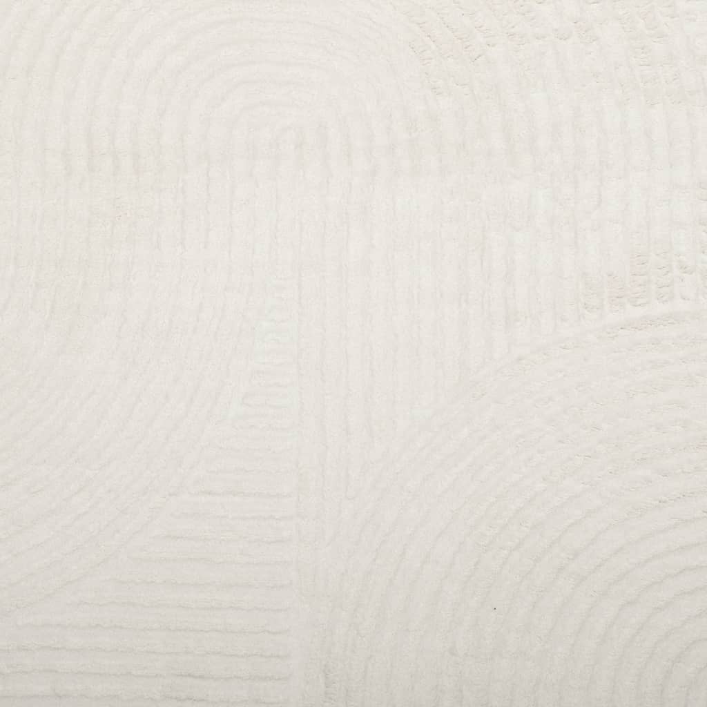 Teppich IZA Kurzflor Skandinavischer Look Creme Ø 100 cm