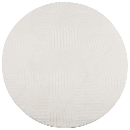Teppich IZA Kurzflor Skandinavischer Look Creme Ø 120 cm