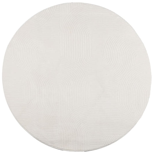 Teppich IZA Kurzflor Skandinavischer Look Creme Ø 120 cm