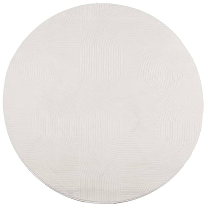 Teppich IZA Kurzflor Skandinavischer Look Creme Ø 160 cm