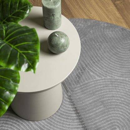 Tappeto a pelo corto IZA, look scandinavo, grigio, Ø 100 cm
