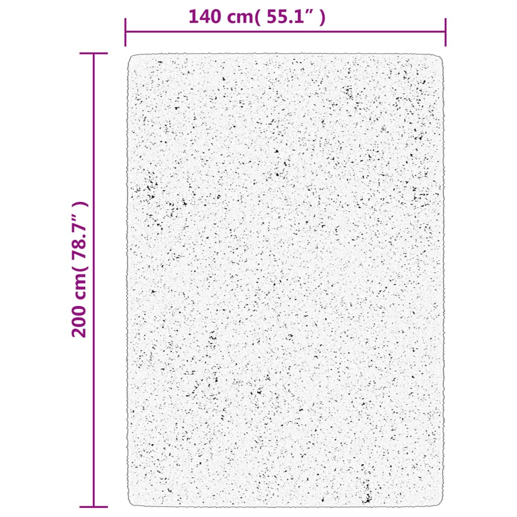 Teppich OVIEDO Kurzflor Anthrazit 140x200 cm