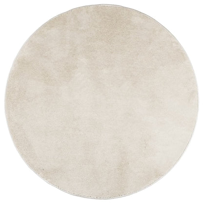 Teppich OVIEDO Kurzflor Beige Ø 80 cm