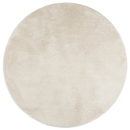 Teppich OVIEDO Kurzflor Beige Ø 100 cm