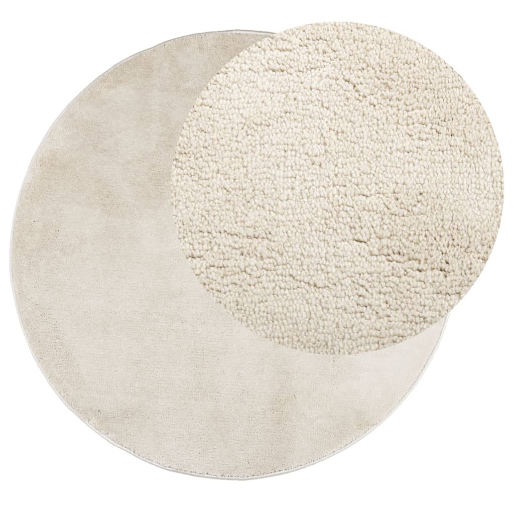 Teppich OVIEDO Kurzflor Beige Ø 200 cm