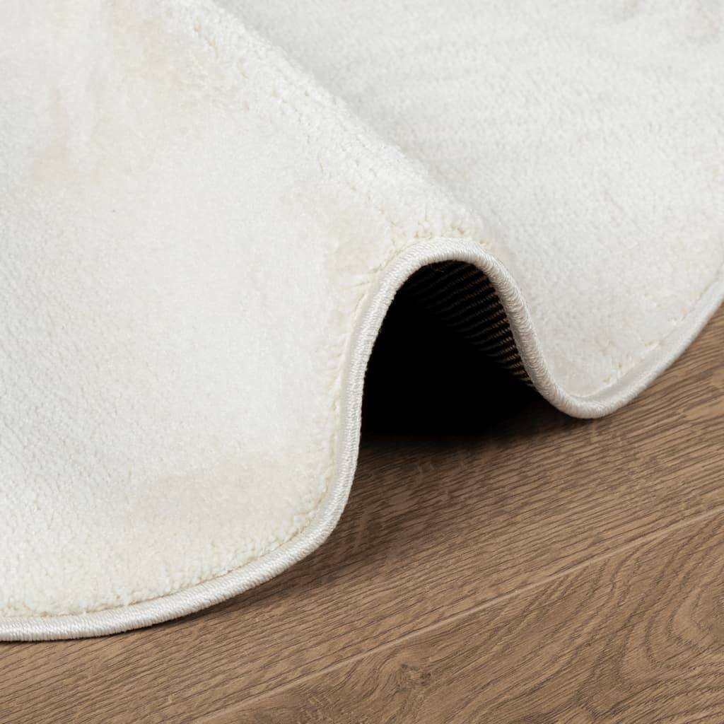 Teppich OVIEDO Kurzflor Creme Ø 160 cm