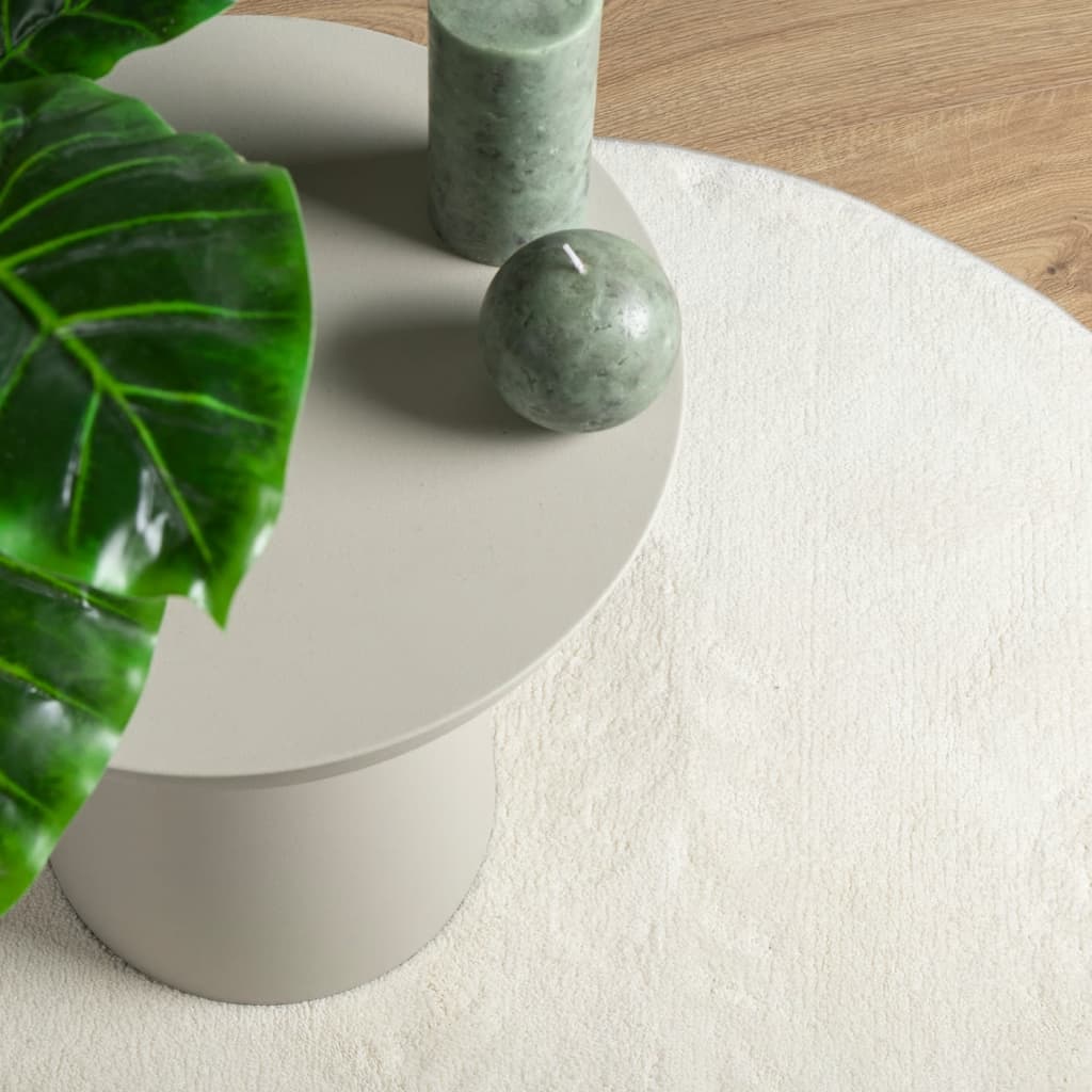 Teppich OVIEDO Kurzflor Creme Ø 160 cm