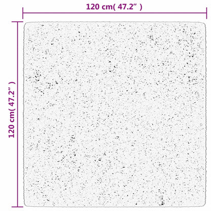 Teppich OVIEDO Kurzflor Schwarz 120x120 cm