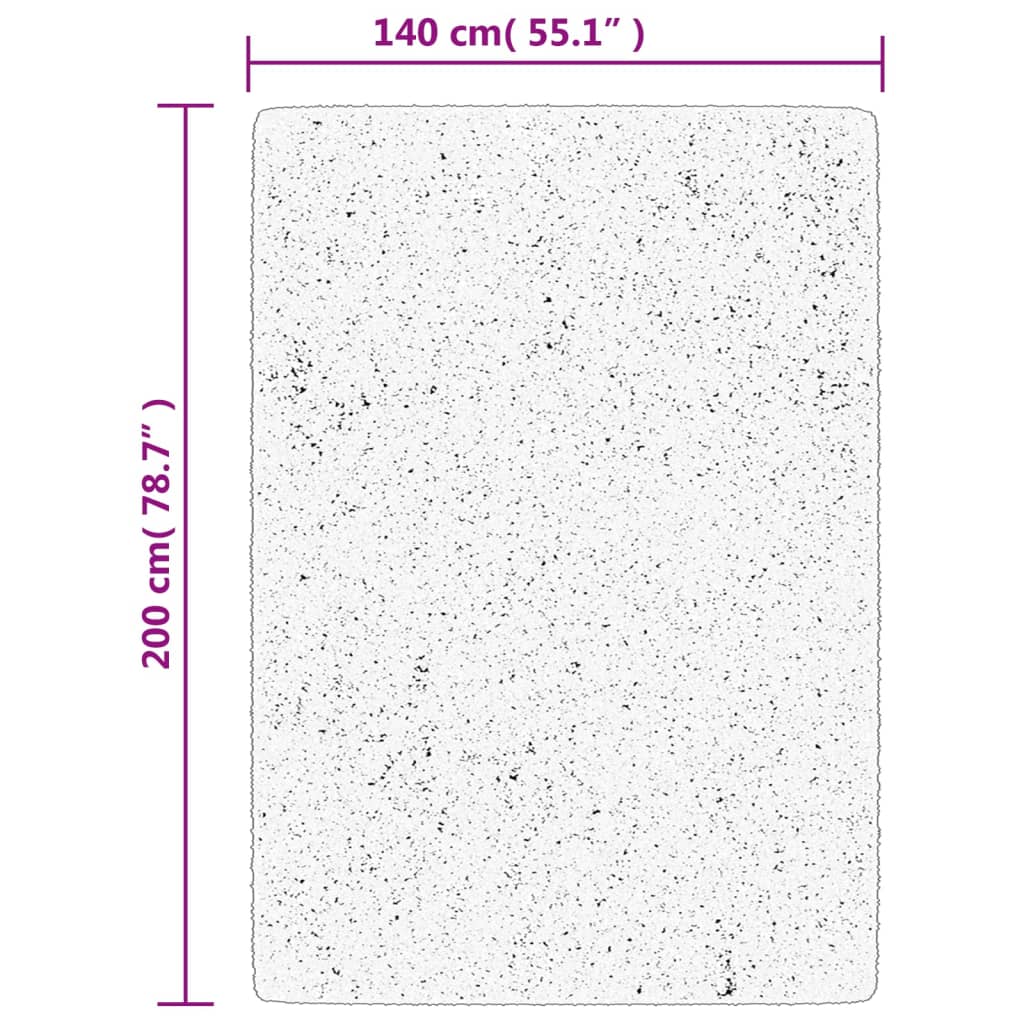 Teppich OVIEDO Kurzflor Schwarz 140x200 cm