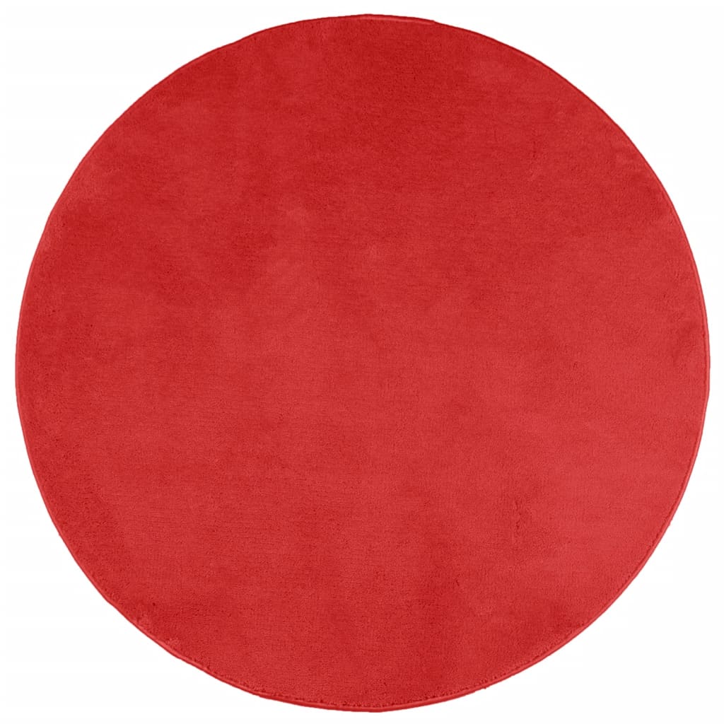 Teppich OVIEDO Kurzflor Rot Ø 80 cm