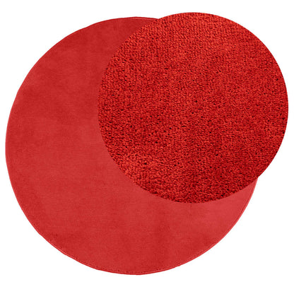 Teppich OVIEDO Kurzflor Rot Ø 80 cm