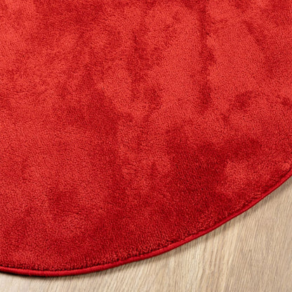 Teppich OVIEDO Kurzflor Rot Ø 80 cm