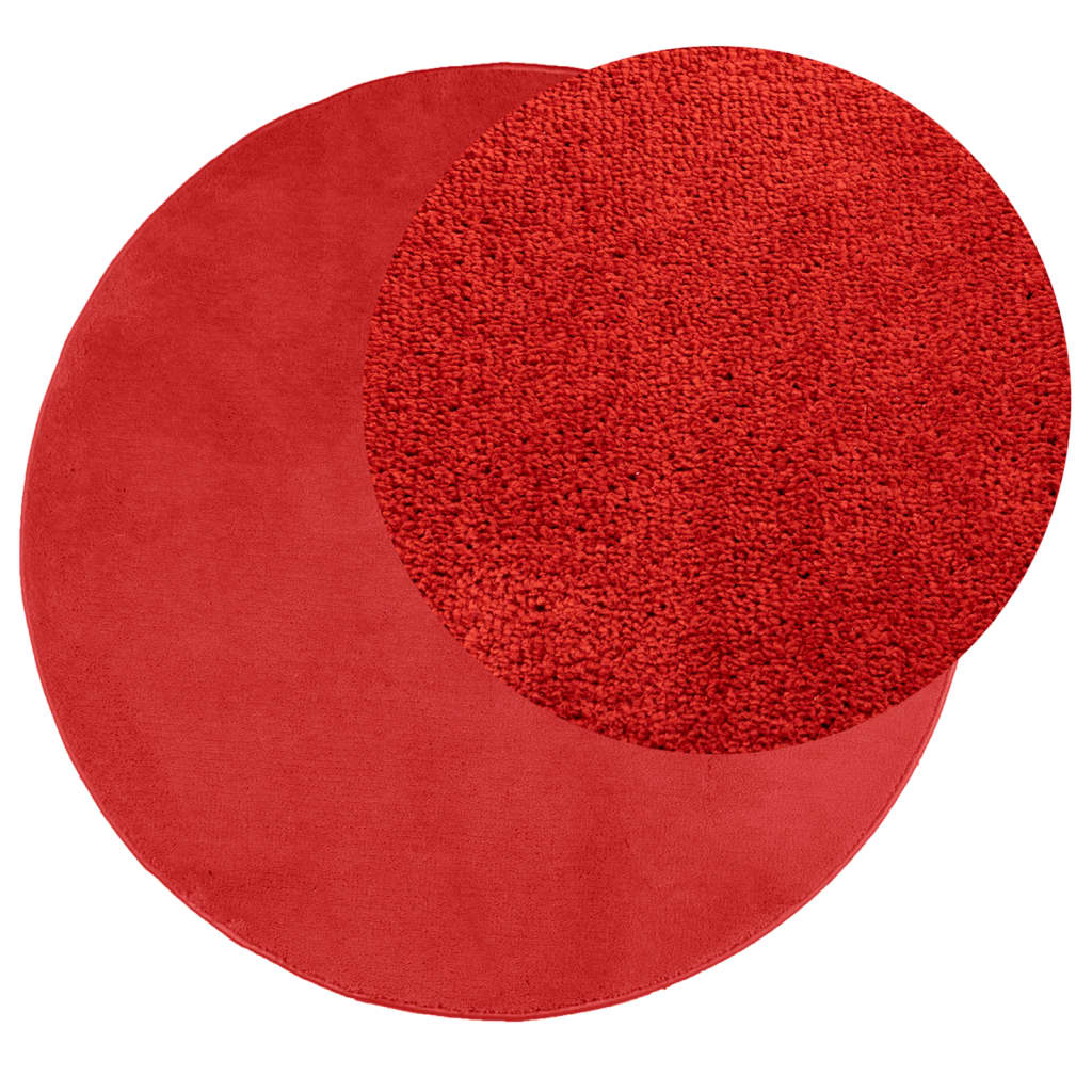 Teppich OVIEDO Kurzflor Rot Ø 160 cm