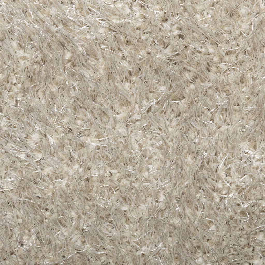 Teppich ISTAN Hochflor Glänzend Beige 80x150 cm