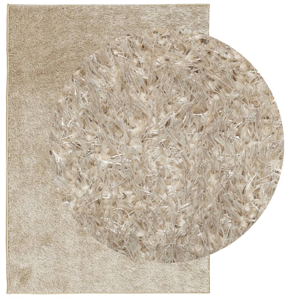 Tappeto ISTAN a pelo alto lucido beige 160x230 cm