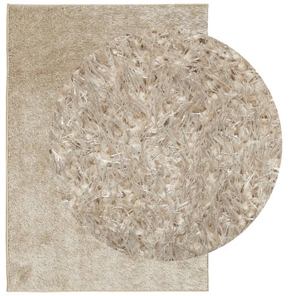 Tappeto ISTAN a pelo alto lucido beige 160x230 cm