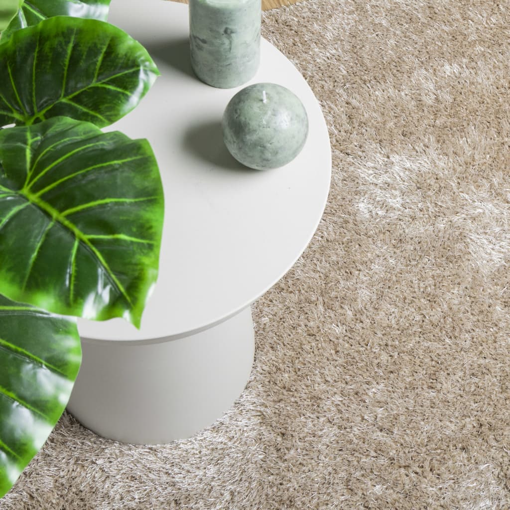 Tappeto ISTAN a pelo alto lucido beige 160x230 cm