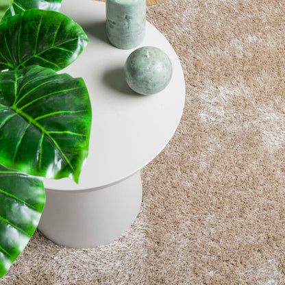 Tappeto ISTAN a pelo alto lucido beige 160x230 cm