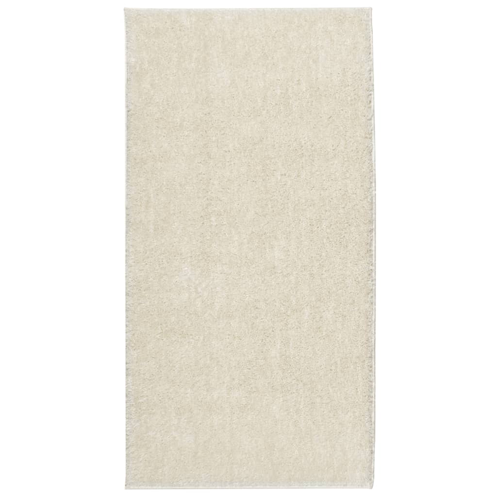 Tappeto ISTAN a pelo alto lucido color crema 100x200 cm