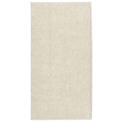 Tappeto ISTAN a pelo alto lucido color crema 100x200 cm