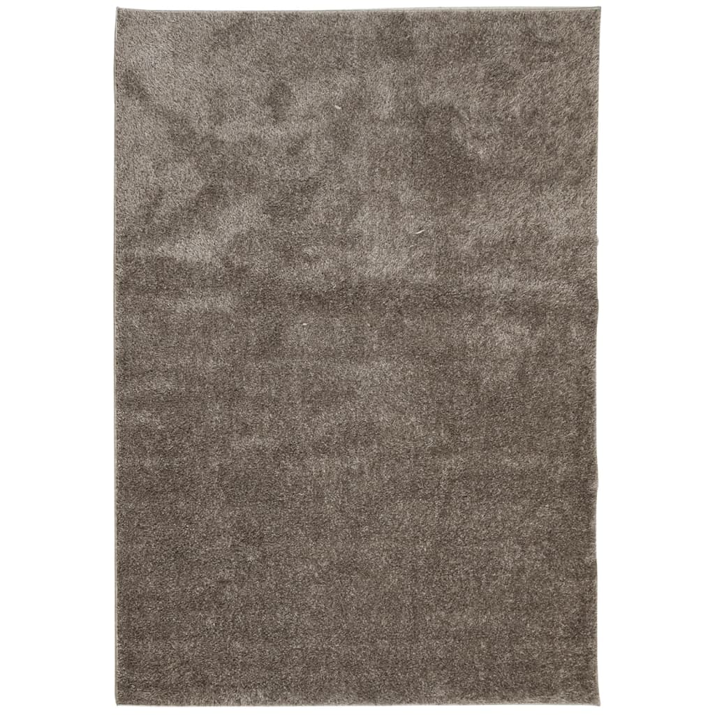Tappeto ISTAN, pelo alto, grigio lucido, 160x230 cm