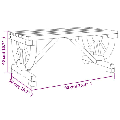 Garten-Couchtisch 90x50x40 cm Massivholz Tanne