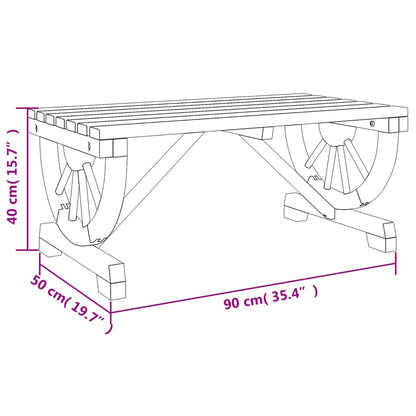 Garten-Couchtisch 90x50x40 cm Massivholz Tanne